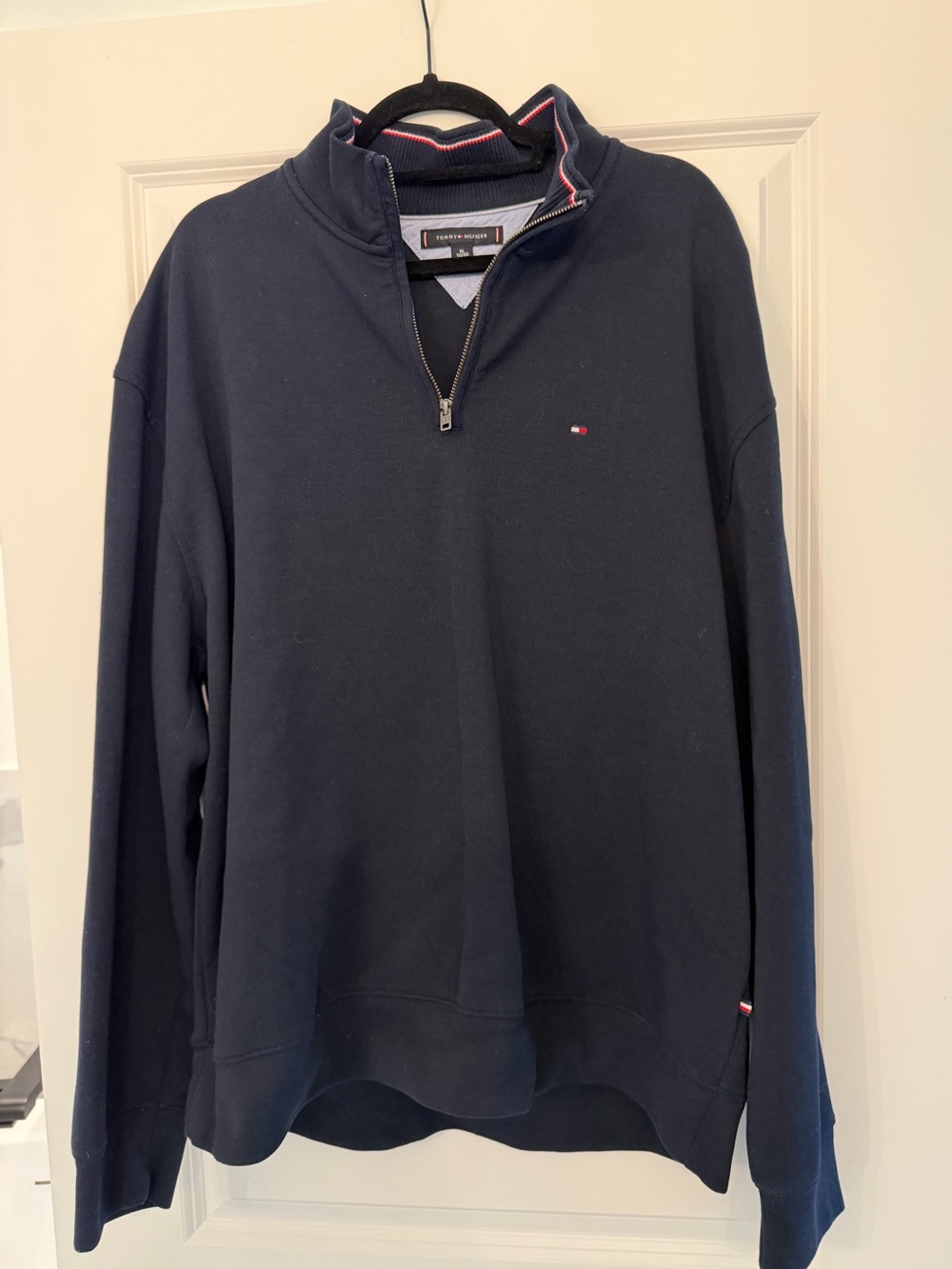 Tommy Hilfiger Men's Navy Half-Zip Pullover Sweater